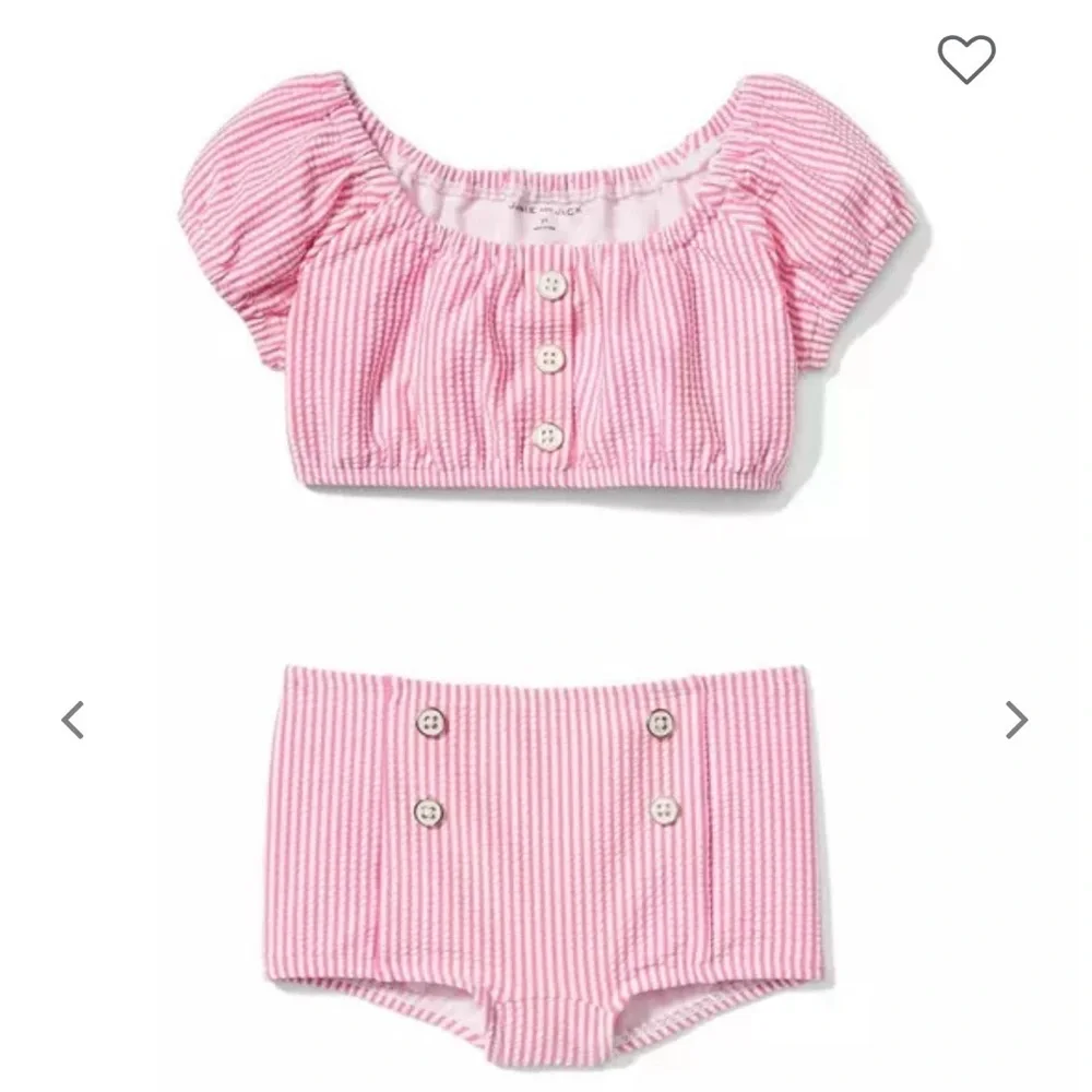 Janie and Jack Seersucker Striped Two Piece Swimsuit